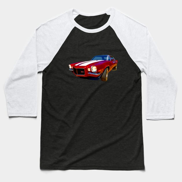 1971 Z28 Camaro HDR Baseball T-Shirt by vivachas